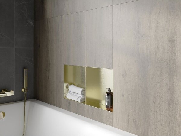 Mexen X-Wall-NR нишева рафт без фланец с рафт 60 x 30 см, злато четка - 1951603010S