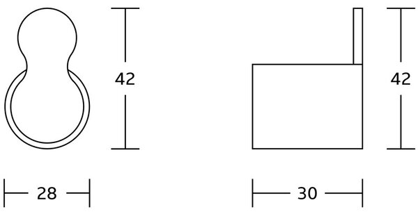 Mexen Base закачалка за кърпа, черен - 7088235-70