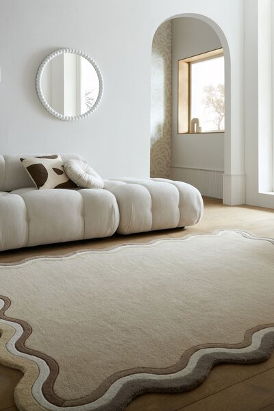 Covor Leo Scallop Border Natural 160x230 cm