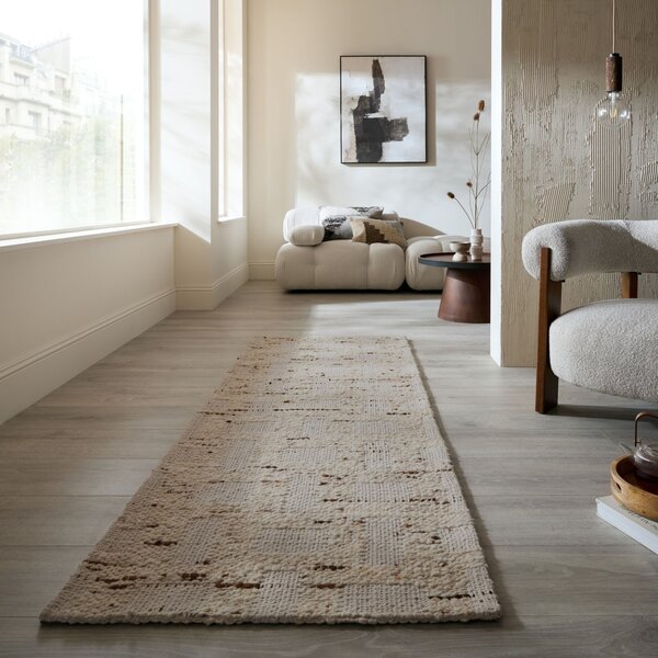 Covor traversa Rova Wool Blend Natural 80x300 cm