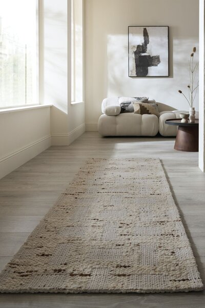 Covor traversa Rova Wool Blend Natural 80x300 cm