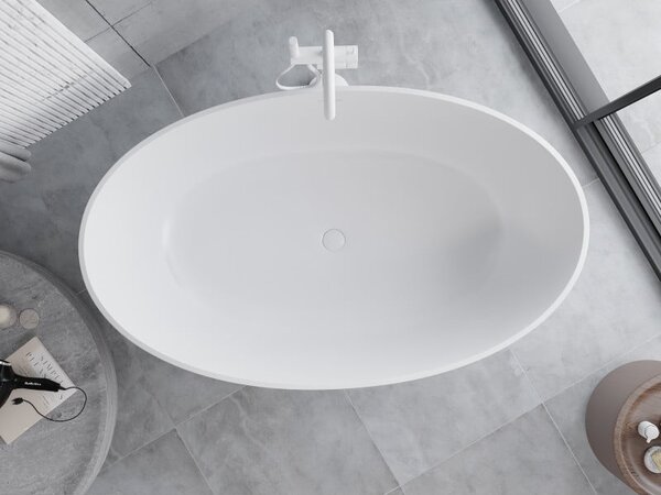 Mexen Parma самостоятелна вана от конгломерат 160 x 95 см, бяла мат - 57231609500