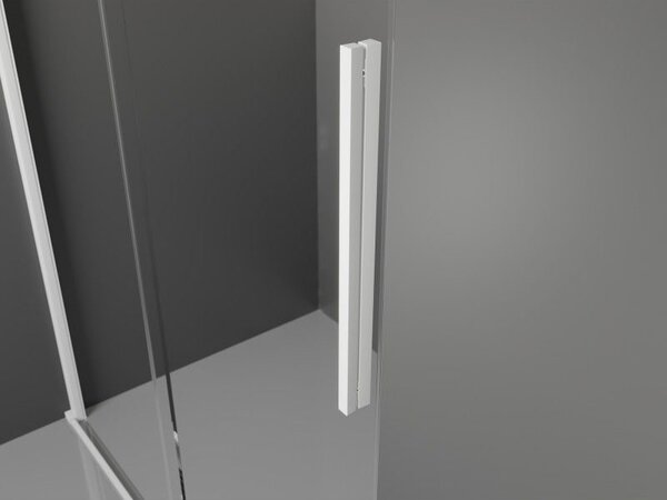 Mexen Velar плъзгаща се душ кабина Walk-in 120 x 200 см, прозрачна 8 мм, бяла - 871-120-000-03-20