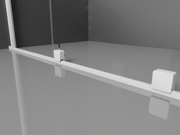 Mexen Velar плъзгаща се душ кабина Walk-in 120 x 200 см, прозрачна 8 мм, бяла - 871-120-000-03-20