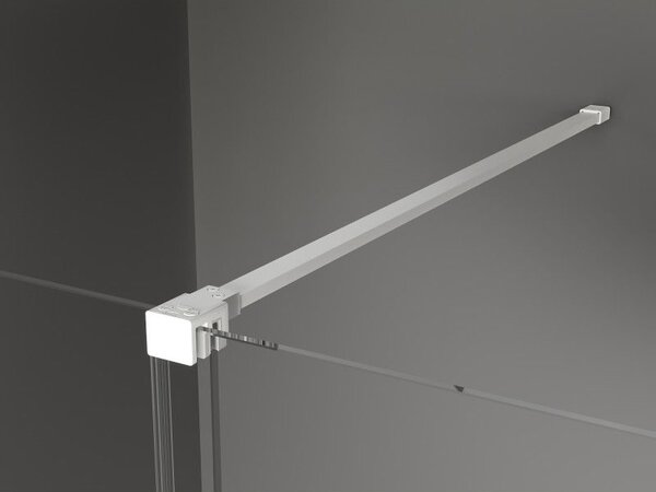 Mexen Velar плъзгаща се душ кабина Walk-in 120 x 200 см, прозрачна 8 мм, бяла - 871-120-000-03-20