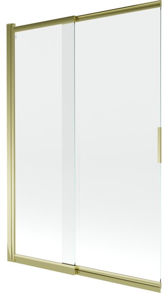 Mexen Fox 2-крило плъзгащ параван за вана 120 x 150 cm, прозрачен, златен - 891-120-002-50-00