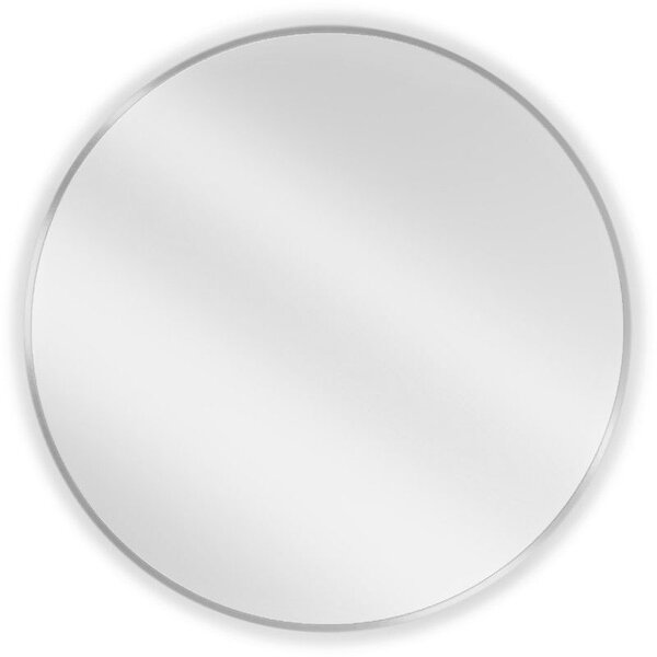 Mexen Loft Окръгло огледало за баня 80 см, рамка inox - 9850-080-080-000-10
