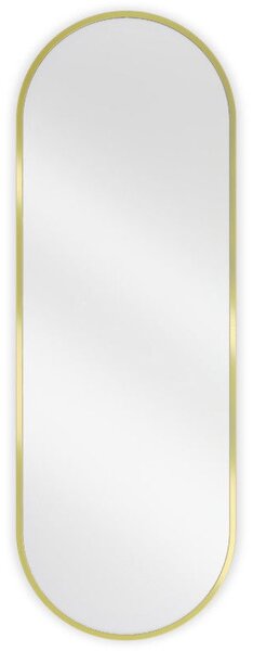 Mexen Loft овално огледало за баня 100 x 35 cm, златна рамка - 9851-100-035-000-50