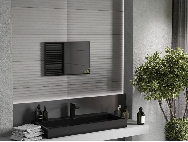 Mexen Loft правоъгълно огледало за баня 60 x 40 cm, черна рамка - 9852-060-040-000-70