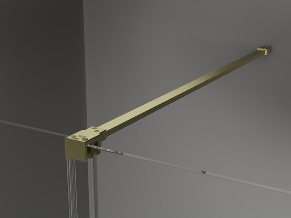 Mexen Velar плъзгаща се душ стена Walk-in 80 x 200 cm, матирано 8 mm, златно четкано - 871-080-000-33-55