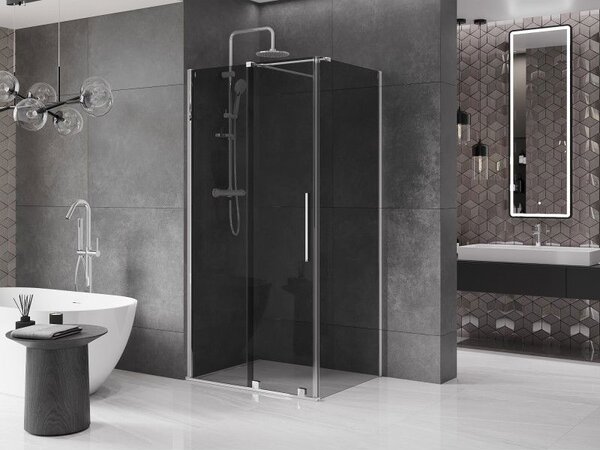 Mexen Velar плъзгаща се душ-кабина 100 x 85 см, графит, хром - 871-100-085-41-01
