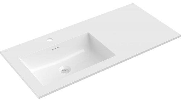 Mexen Otis мивка за вграждане в плот лява 101 x 46,5 cm, бял гланц - 25181000L