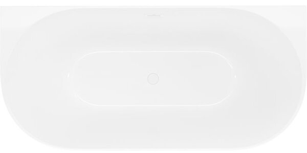 Mexen Oval Slim свободно стояща вана до стена 170 x 80 см, бяла, бял преливник - 52661708000-20