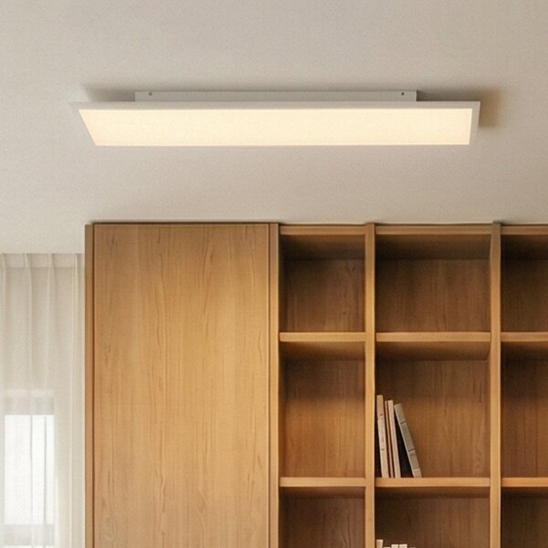 Arcchio LED панел Arthur, 120 x 30 cm, сребърен, 4000 K, Бял, Дневна/трапезария, Пластмаса, Модерен