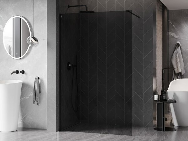 Mexen Kioto-X стена за душ кабина Walk-in 160 x 200 cm, графит 10 мм, черна - 800-160-101-70-40-X