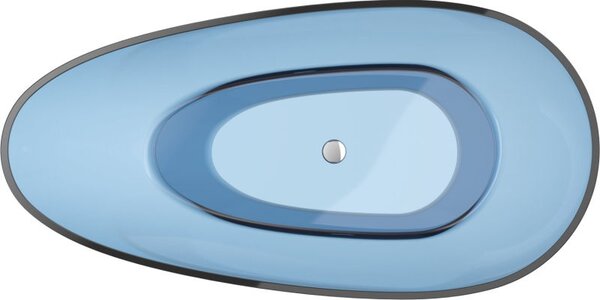 Mexen Glass деним свободностояща прозрачна вана 170 x 85 cm, хромиран изпускател - 58061708507
