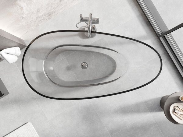 Mexen Glass прозрачно свободностояща вана 170 x 85 см, хромиран отвор - 58061708508