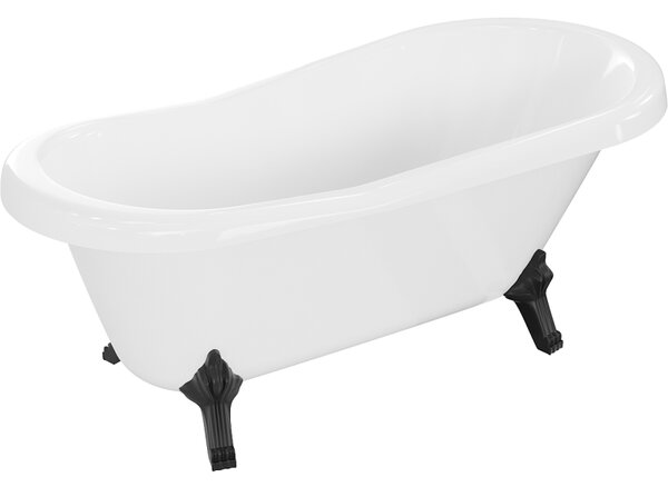 Mexen Retro Свободностояща вана 150 x 73 см, бяла, черни крака - 53251507300-70