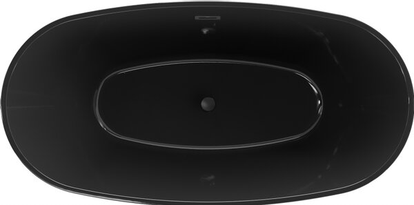 Mexen Eris самостоятелно стояща вана 170 x 80 см, черна, преливник черен