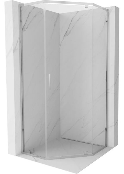 Mexen Exo петстенна душкабина 80 x 80 cm, прозрачна, хром - 812-080-080-01-00