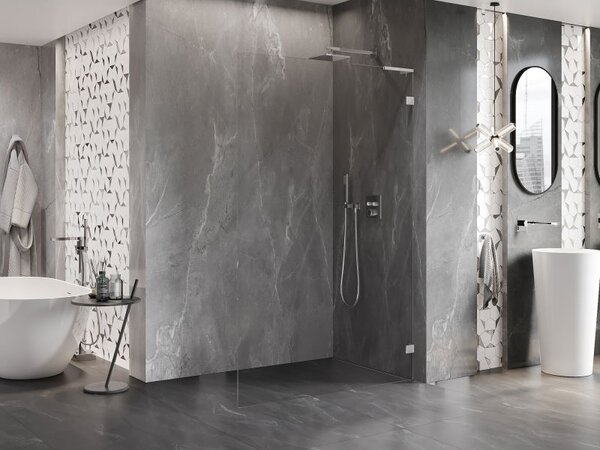 Mexen Lunar L Стенна преграда за душ Walk-in дясна 50 x 200 см, прозрачна 8 мм, хром - 830L-050-000-01-00-P