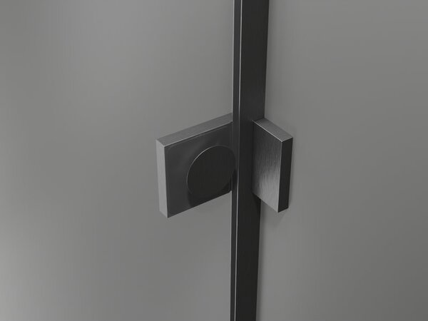 Mexen Lunar L параван за вана с 1 крило 80 x 150 см, прозрачен, четка в цвят gun gray - 897L-080-000-66-00