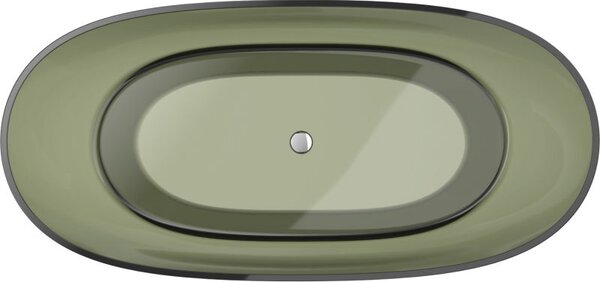 Mexen Pure маслинено-зелена свободно стояща прозрачна вана 170 x 80 см, хромиран клапан - 58071708001