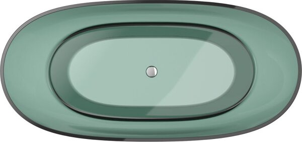 Mexen Pure teal свободно стояща прозрачна вана 170 x 80 cm, хромиран дренаж - 58071708011