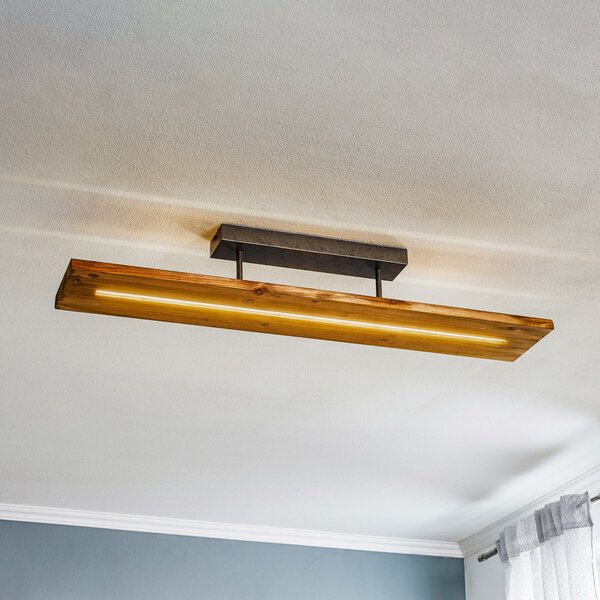 Trio Lighting Brad LED осветление за таван от дърво, Затъмняване, Дърво, Дневна/трапезария, Дървесина, Модерен