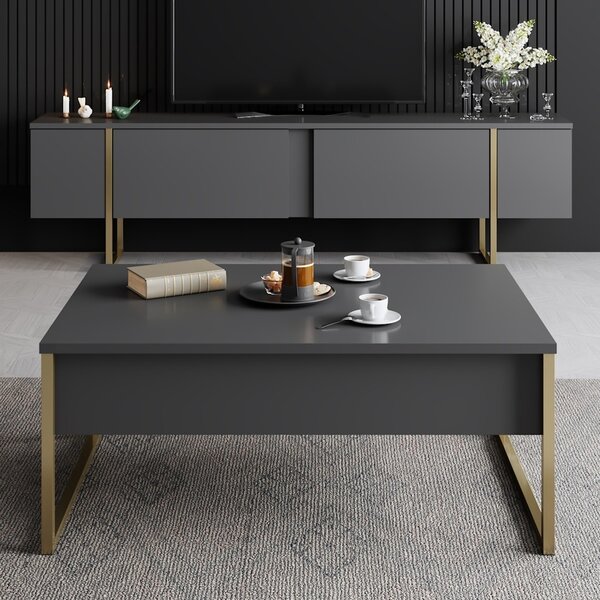 Телевизионен шкаф Luxe Antracit 180x30x50 cm