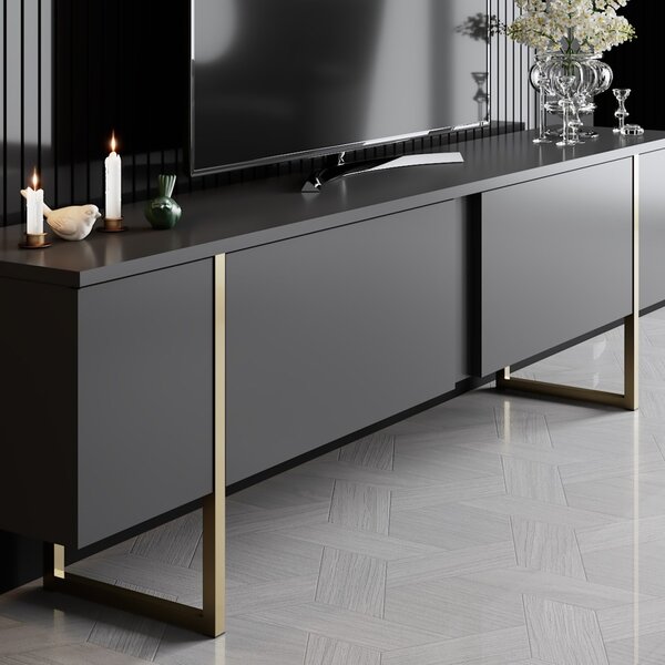 Телевизионен шкаф Luxe Antracit 180x30x50 cm