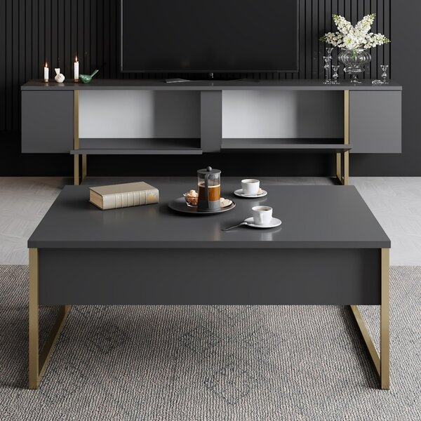 Телевизионен шкаф Luxe Antracit 180x30x50 cm