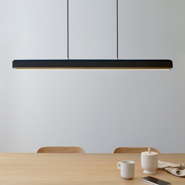 UMAGE LED висяща лампа Hazel Branch, черно/месинг, 100 cm, Затъмняване, Черен, Дневна/трапезария, Метал, Модерен
