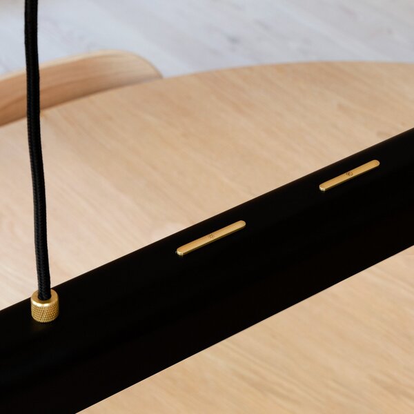 UMAGE LED висяща лампа Hazel Branch, черно/месинг, 100 cm, Затъмняване, Черен, Дневна/трапезария, Метал, Модерен
