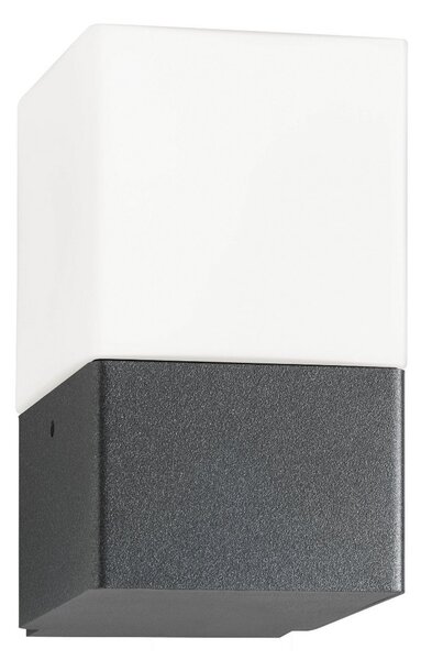 LCD Външна лампа Linus, графит, неръждаема стомана, опално стъкло, E27, Затъмняване, Черен, Неръждаема стомана, Модерен