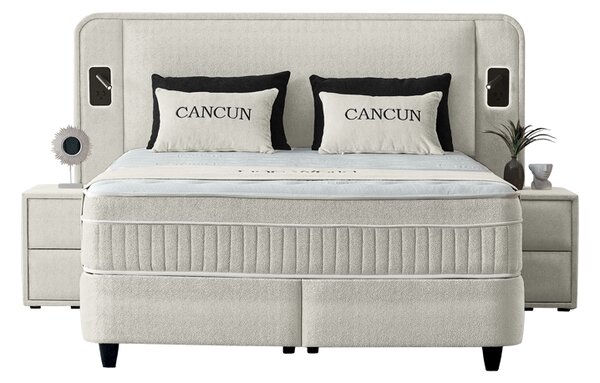 Тапицирана спалня с матрак CANCUN 160 x 200 (Лате 06)