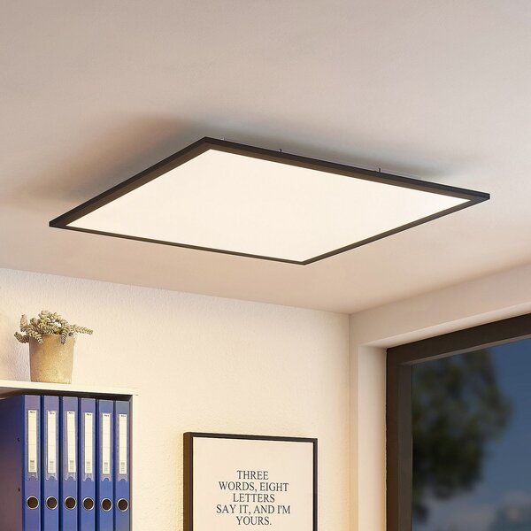 Lindby LED панел Nelios, 62 x cm, 4000К, черен, метал, Черен, Кухня, Пластмаса, Модерен