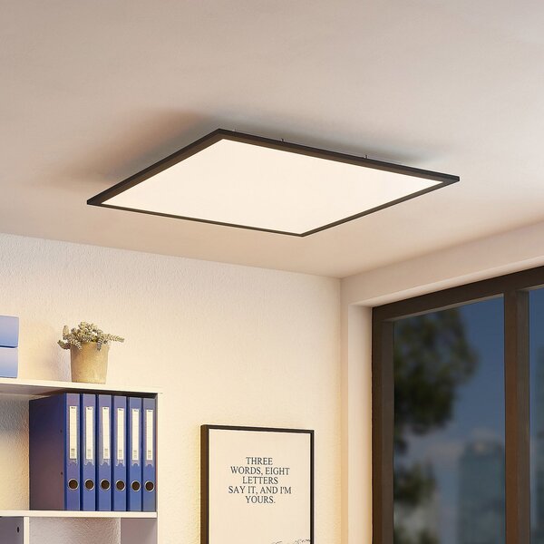 Lindby LED панел Nelios, 62 x cm, 4000К, черен, метал, Черен, Кухня, Пластмаса, Модерен