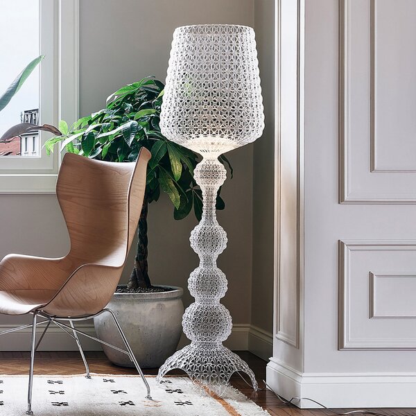 Kartell Kabuki - LED подова лампа, прозрачна, Затъмняване, Прозрачен, Дневна/трапезария, Пластмаса, Дизайн