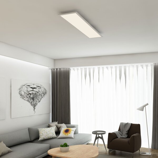Briloner LED панел Piatto, сензор, 119,5 x 29,5 cm, Бял, Коридор, Метал, Модерен