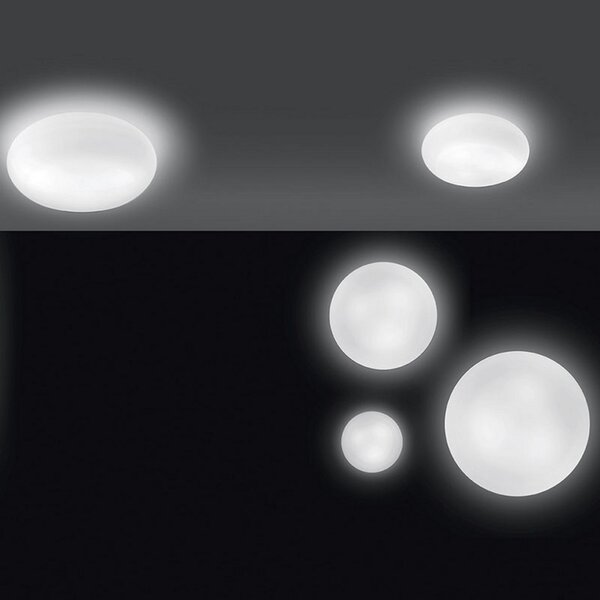 Artemide Itka стъклена стенна лампа IP65 Ø 20 cm, Затъмняване, Бял, Дневна/трапезария, Стъкло, Модерен