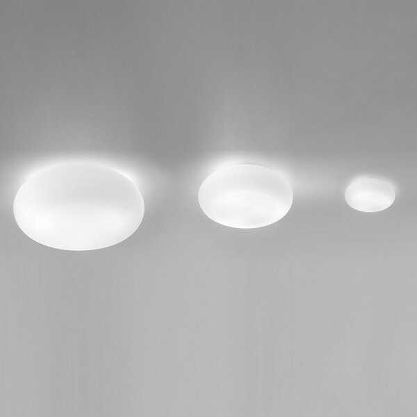 Artemide Itka стъклена стенна лампа IP65 Ø 20 cm, Затъмняване, Бял, Дневна/трапезария, Стъкло, Модерен