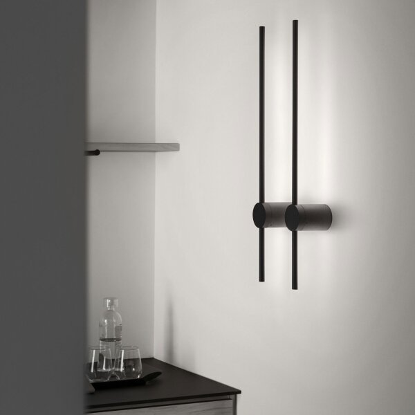 Ideal Lux - LED аплик ESSENCE LED/12W/230V 4000K 70 см CRI 90 черен