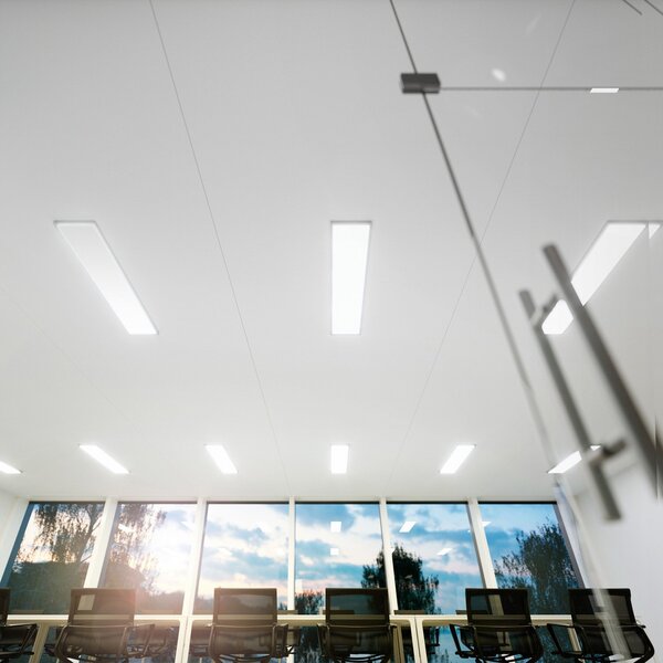 Sigor LED панел Fled, 4320 lm, 120x30 cm, 115°, 3000 K, Бял, Дневна/трапезария, Пластмаса, Модерен