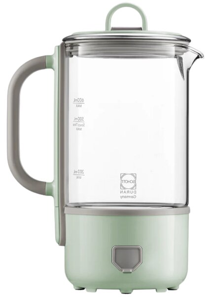 Електрическа кана BUYDEEM K314, 300W, 0.6 л, Таймер с 3 степени, 3 температурни настройки, Поддържане топло до 8 часа, Светлозелен