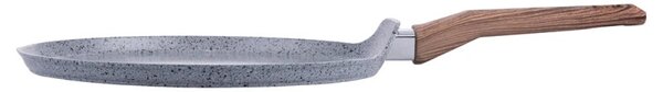 Тиган за палачинки Galileo Carrara SChef 2191315, 28 см, 5 слоя, Керамично покритие, Без PFAS и PTFE, Индукция, Светъл гранит/кафяв