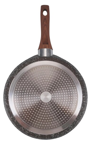 Тиган за палачинки Galileo Dakota SChef 5916655, 28 см, Незалепващ, Без PFOA и никел, Индукция, Тъмен гранит/кафяв