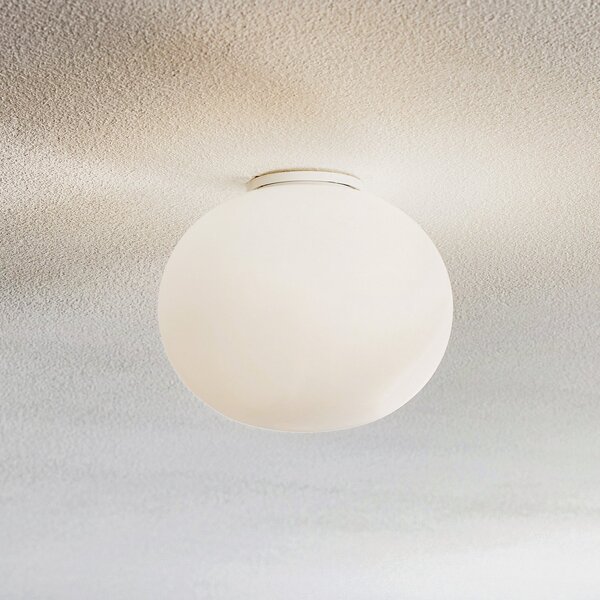 FLOS Glo-Ball C/W Zero таванна лампа, Затъмняване, Бял, Дневна/трапезария, Стъкло, Дизайн, Глобус