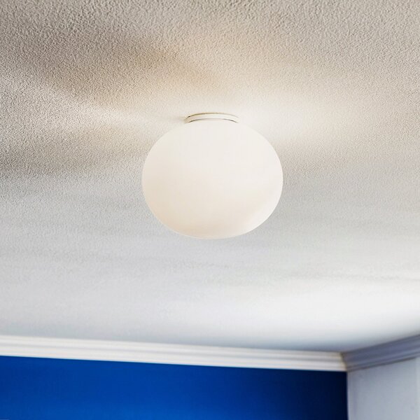 FLOS Glo-Ball C/W Zero таванна лампа, Затъмняване, Бял, Дневна/трапезария, Стъкло, Дизайн, Глобус