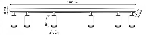 Brilagi - Спот за баня SELE 6xGU10/30W/230V IP44 бял